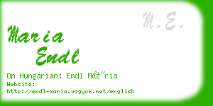 maria endl business card